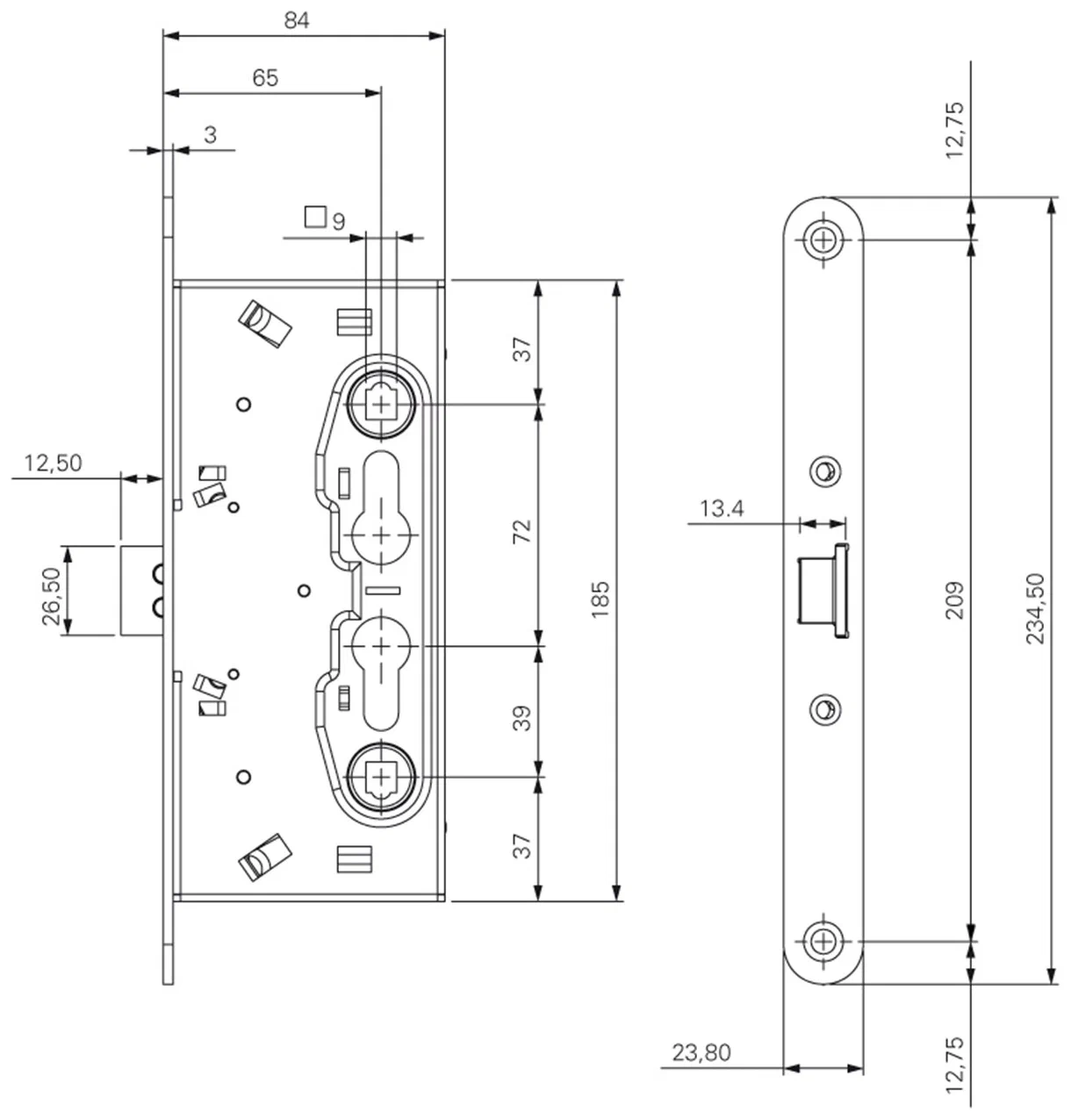 Замок противопожарный Doorlock