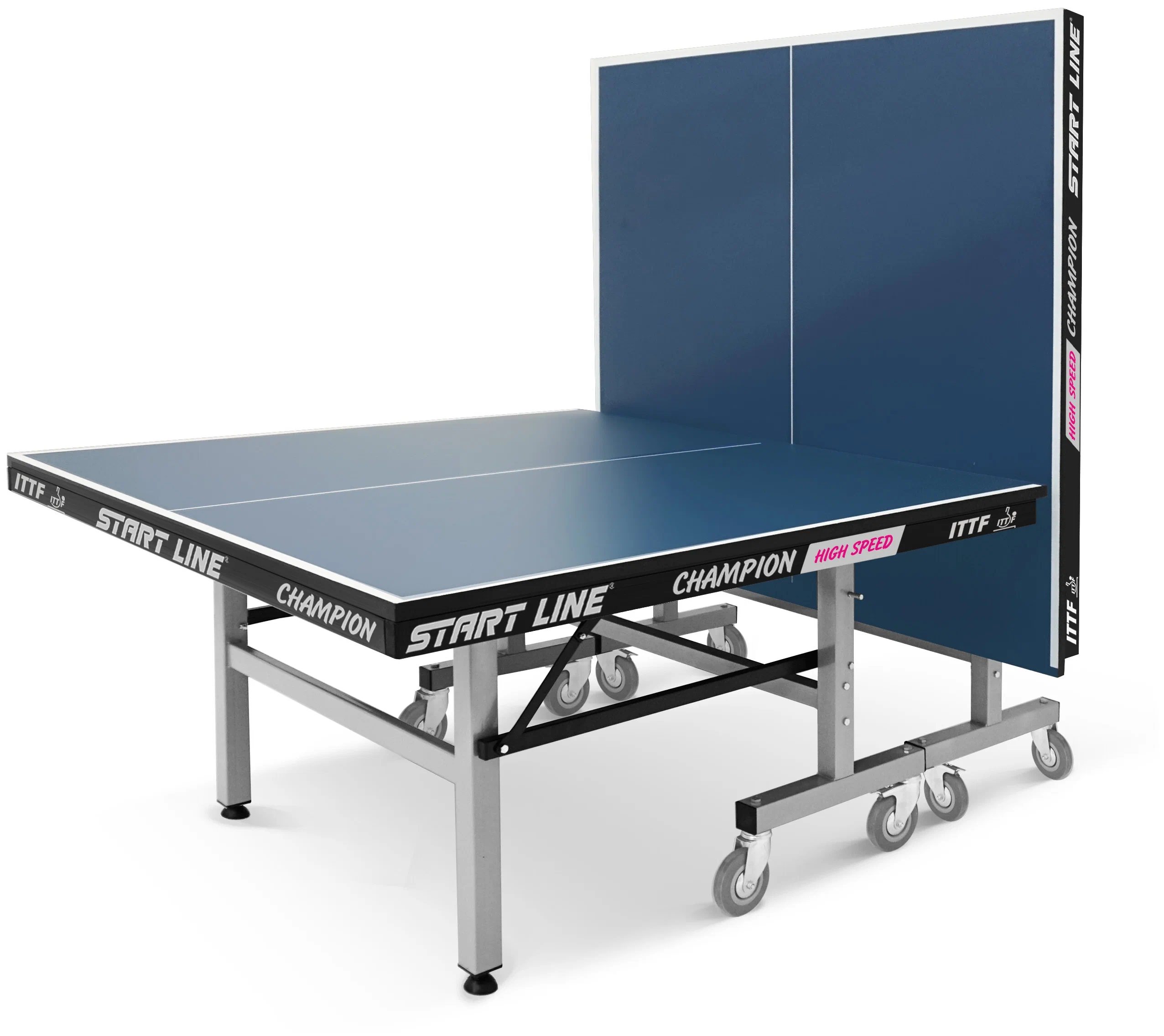 Andro теннисный стол складной roller 25 мм ittf синий